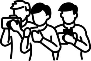 Journalists icon in hand drawn style vector