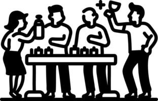 A hand drawn icon of drink celebration vector