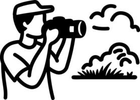 Sightseer icon in hand drawn style vector