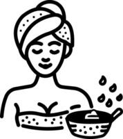 Spa icon in hand drawn style vector
