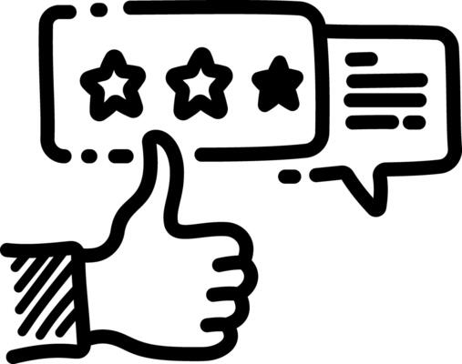 Feedback icon in hand drawn style