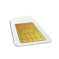 3D SIM card. Mobile networks and telecommunications. vector