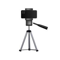 A tripod for a mobile phone. Photo and equipment. vector