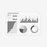 Dash Board Wireframe, Webpage prototype. Dashboard Interface Web and UX UI Design. vector
