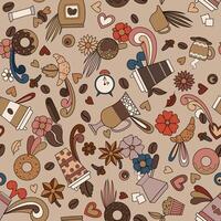 Coffee design. Seamless pattern background. Morning menu vector
