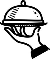 Cloche icon in hand drawn style vector