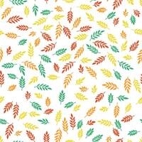 Abstract leaves seamless pattern design, multicolor. Herbal background for wrapping, textile, fabric, decoration and wallpaper. vector
