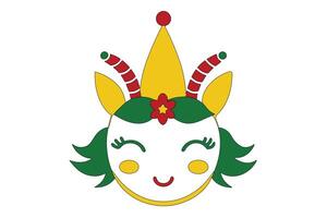 create a festive christmas unicrone downlode fre vector