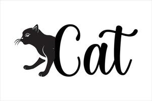 Creative Cat Typography Design for Pet-Themed Projects vector