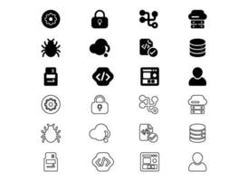 Developers Coding Icon Pack vector