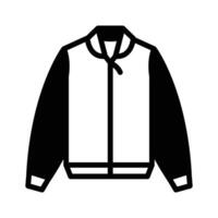 Casual bomber jacket with zipper front and ribbed cuffs vector