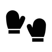 Icon of a pair of mittens for warmth in cold weather vector