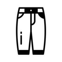 Icon of capri pants for a casual and relaxed style vector