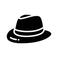 Icon of a simple hat for style or sun protection vector