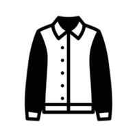 Icon of a simple jacket for layering vector
