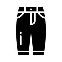 Icon of capri pants for a casual and relaxed style vector