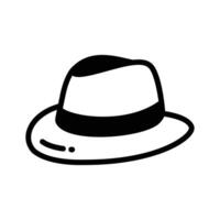 Icon of a simple hat for style or sun protection vector