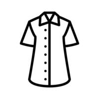Simple icon of a collared shirt for formal wear vector