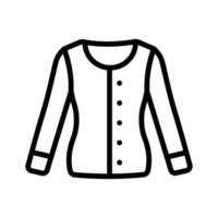 Simple icon representing a cozy cardigan sweater vector