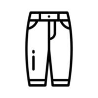 Icon of capri pants for a casual and relaxed style vector