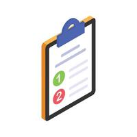 A clipboard with a checklist for task management vector