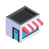Read to use icon of retail store in modern style vector