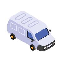 Get your hold on this amazing icon of delivery van vector