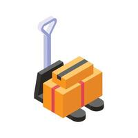 Get this amazing icon of parcel trolley in modern style vector
