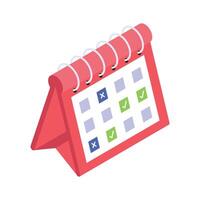 A calendar highlighting important dates for logistics and delivery vector