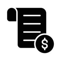 Icon showing billing or invoices for purchases vector