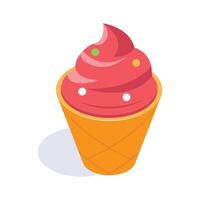 Get your hold on this amazing icon of ice cream in modern style vector