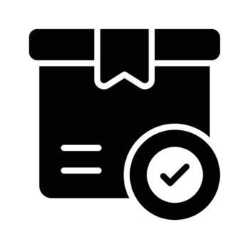 Icon showing confirmation of order completion vector