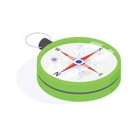 Navigation tool for directions in outdoor adventures vector