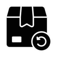 Icon for returning packages or orders in e commerce vector