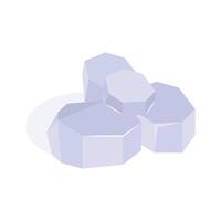 Cluster of ice rocks for chilling or decoration in cold areas vector