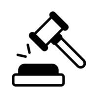 Gavel and block representing auctions or bidding events vector