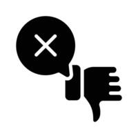 Icon representing a dislike or dissatisfaction vector