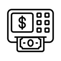 ATM machine icon with dollar sign and money symbols vector