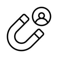 A magnet attracting a customer to indicate retention strategy vector