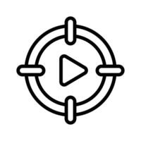 Play button icon for accessing instructional or tutorial videos vector