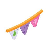Decorative bunting with festive patterns for a cheerful atmosphere vector