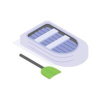 Get this premium icon of rafting boat in modern style vector