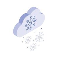 Get your hands on this amazing icon of snow falling in modern style vector