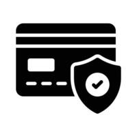 Icon representing secure payment methods with shield protection vector