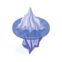 Modern isometric icon of iceberg in trendy style vector
