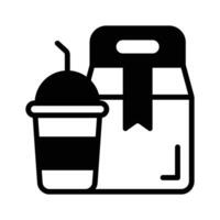 Icon representing food and drink category in a store vector