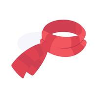 A cozy red scarf for warmth and style during winter vector