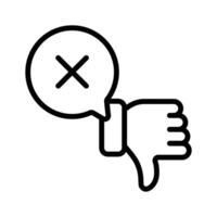 Icon representing a dislike or dissatisfaction vector