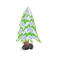 Get this amazing icon of christmas tree in modern style vector