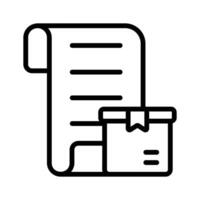 A scroll representing an order receipt or invoice document vector